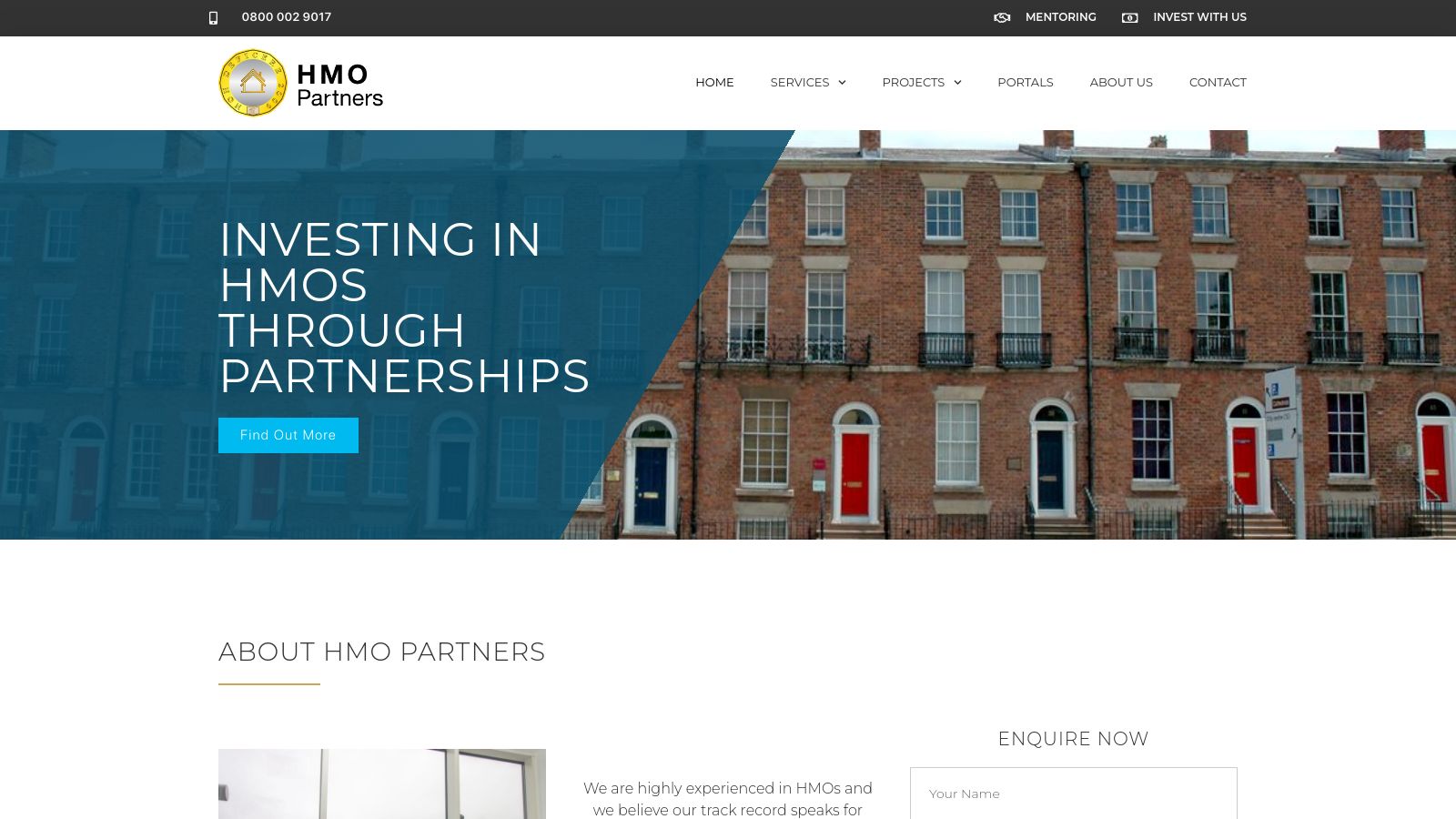 HMO Partners page preview