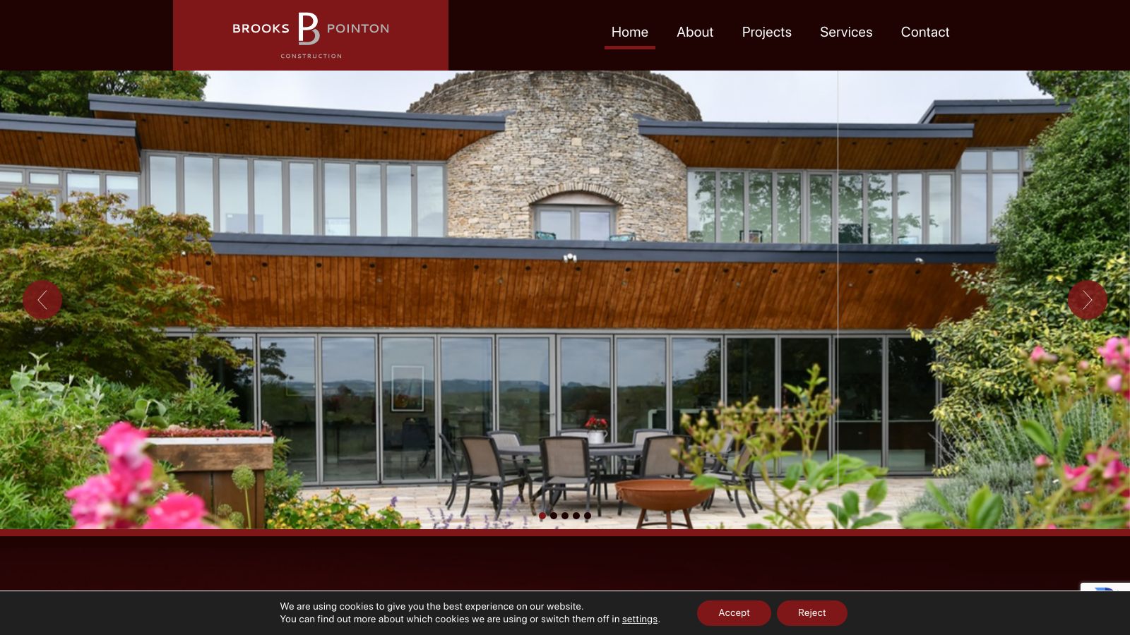 Brooks & Pointon Construction page preview