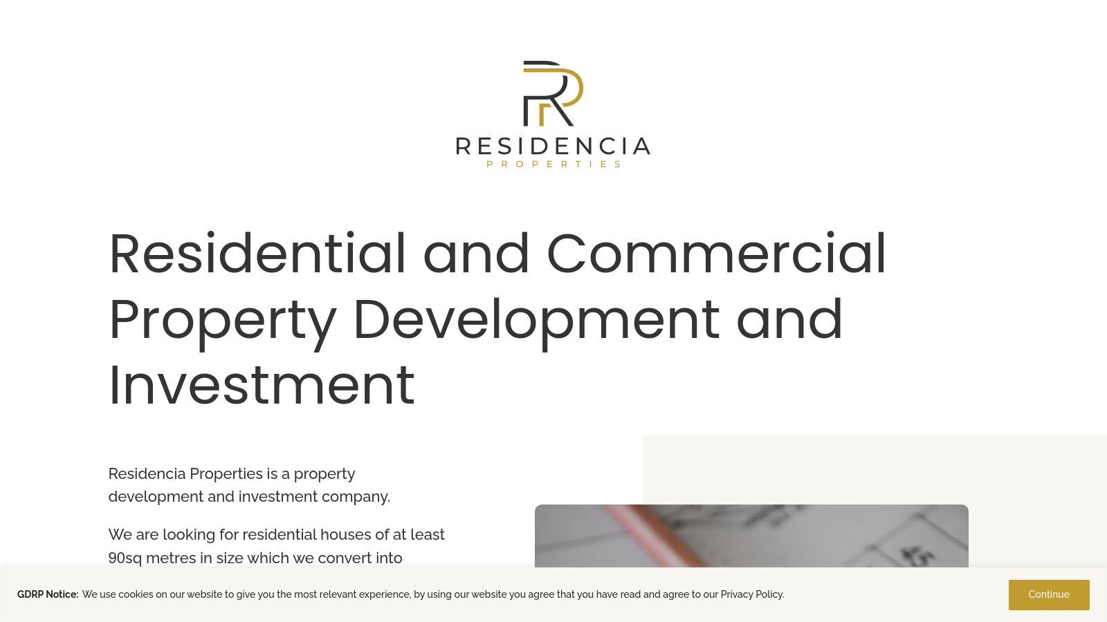Residencia Properties page preview