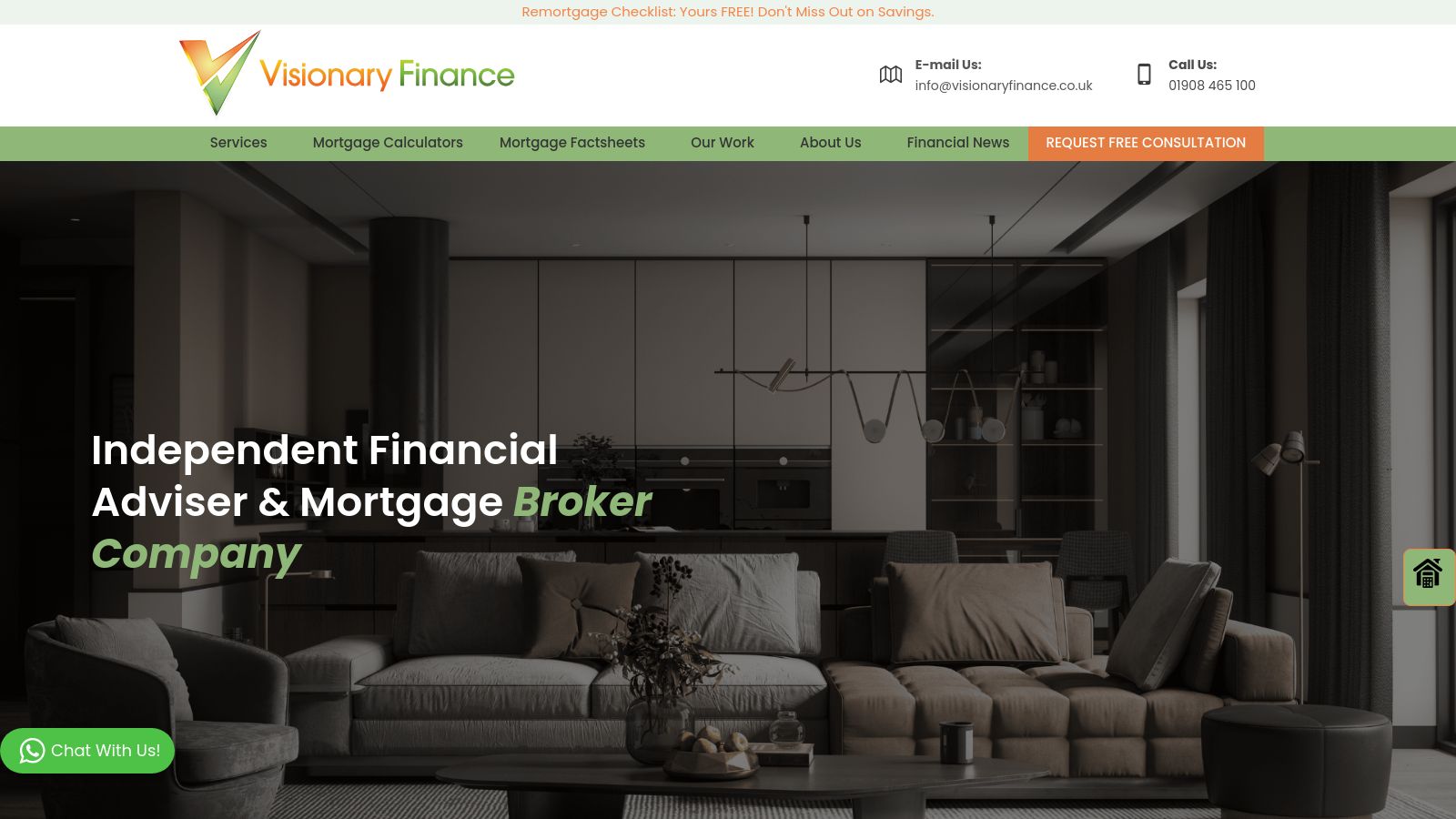 Visionary Finance page preview