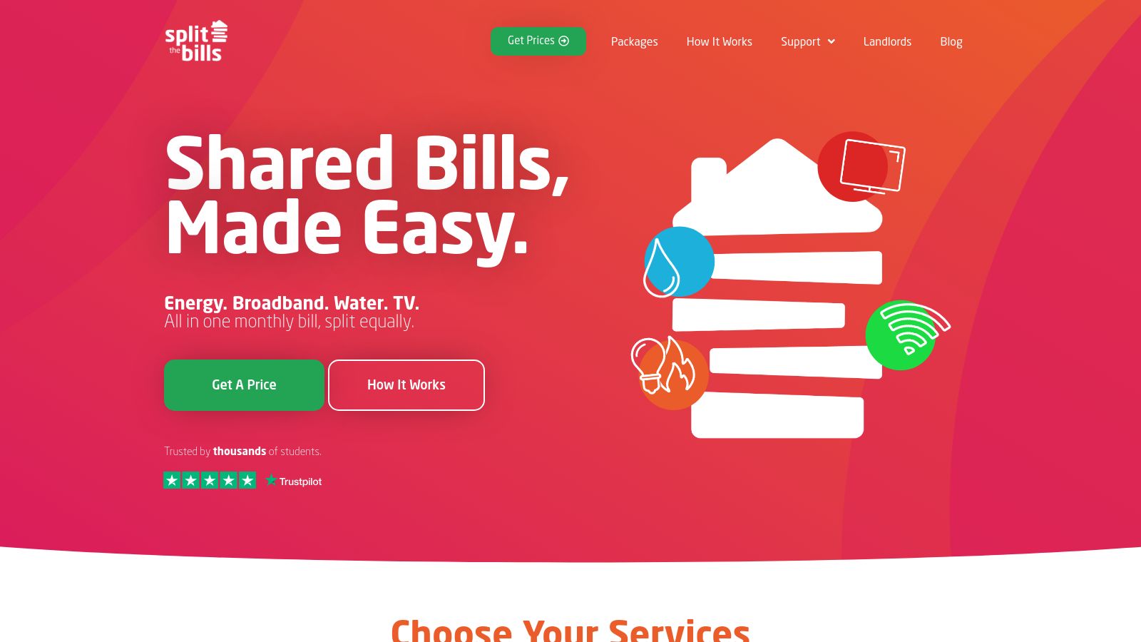 Split the Bills page preview