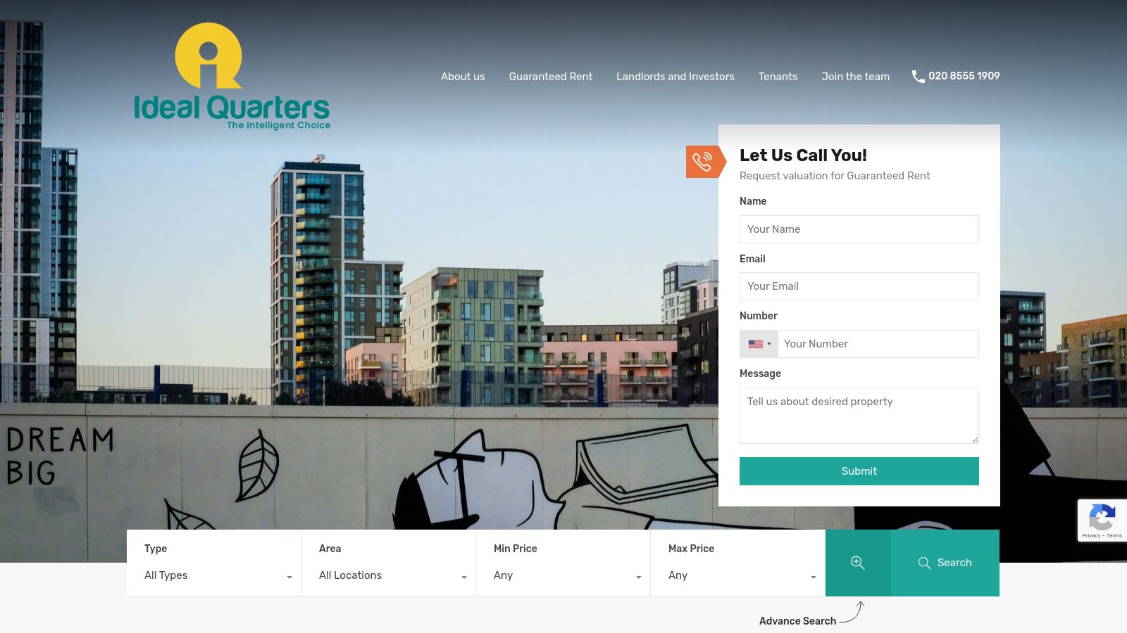 Ideal Quarters page preview