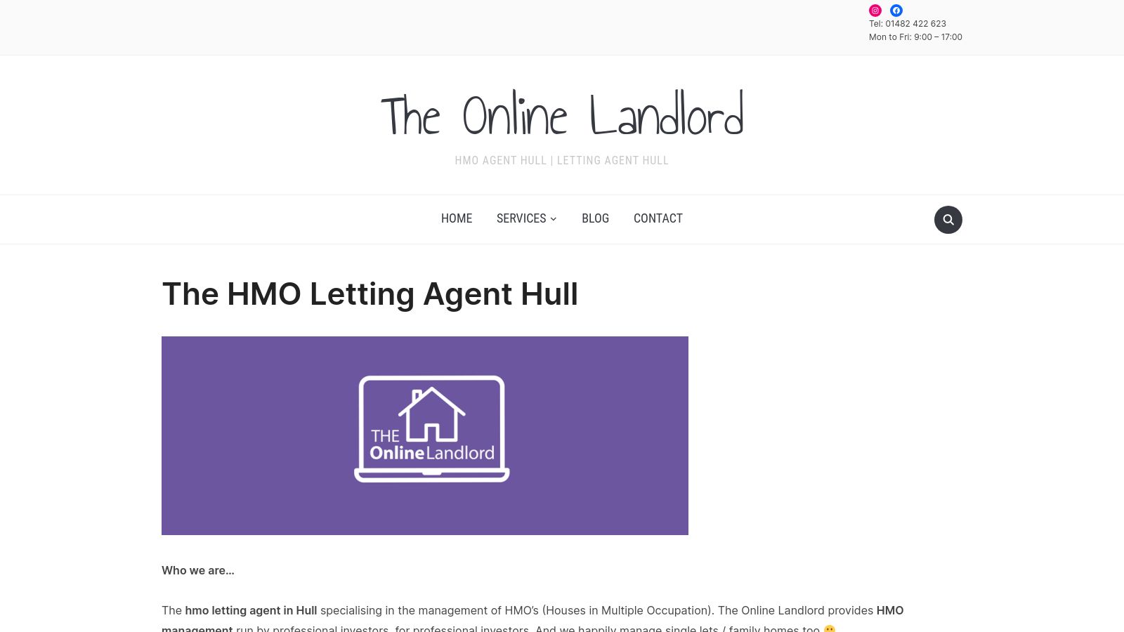 The Online Landlord page preview
