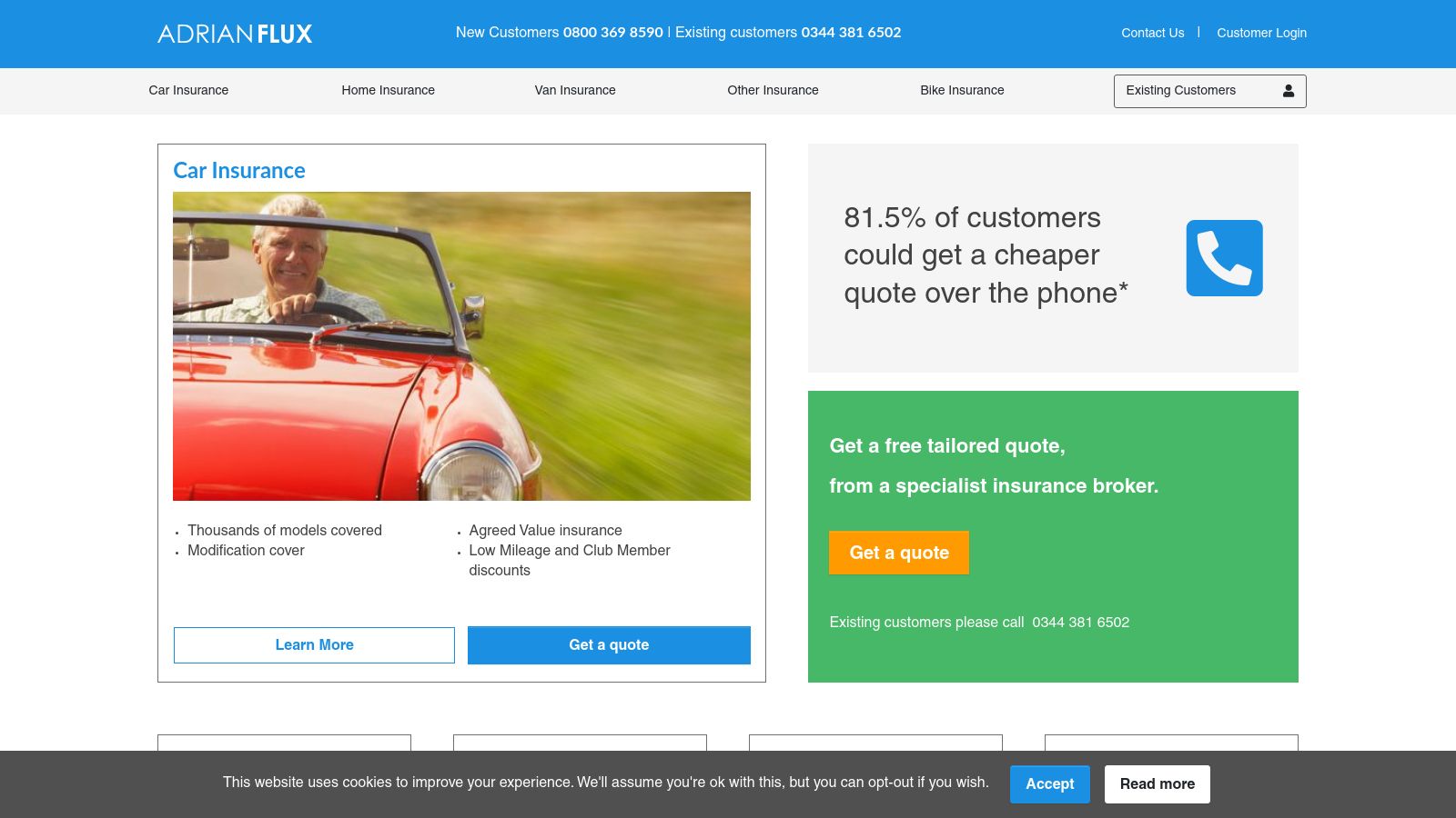 Adrian Flux page preview