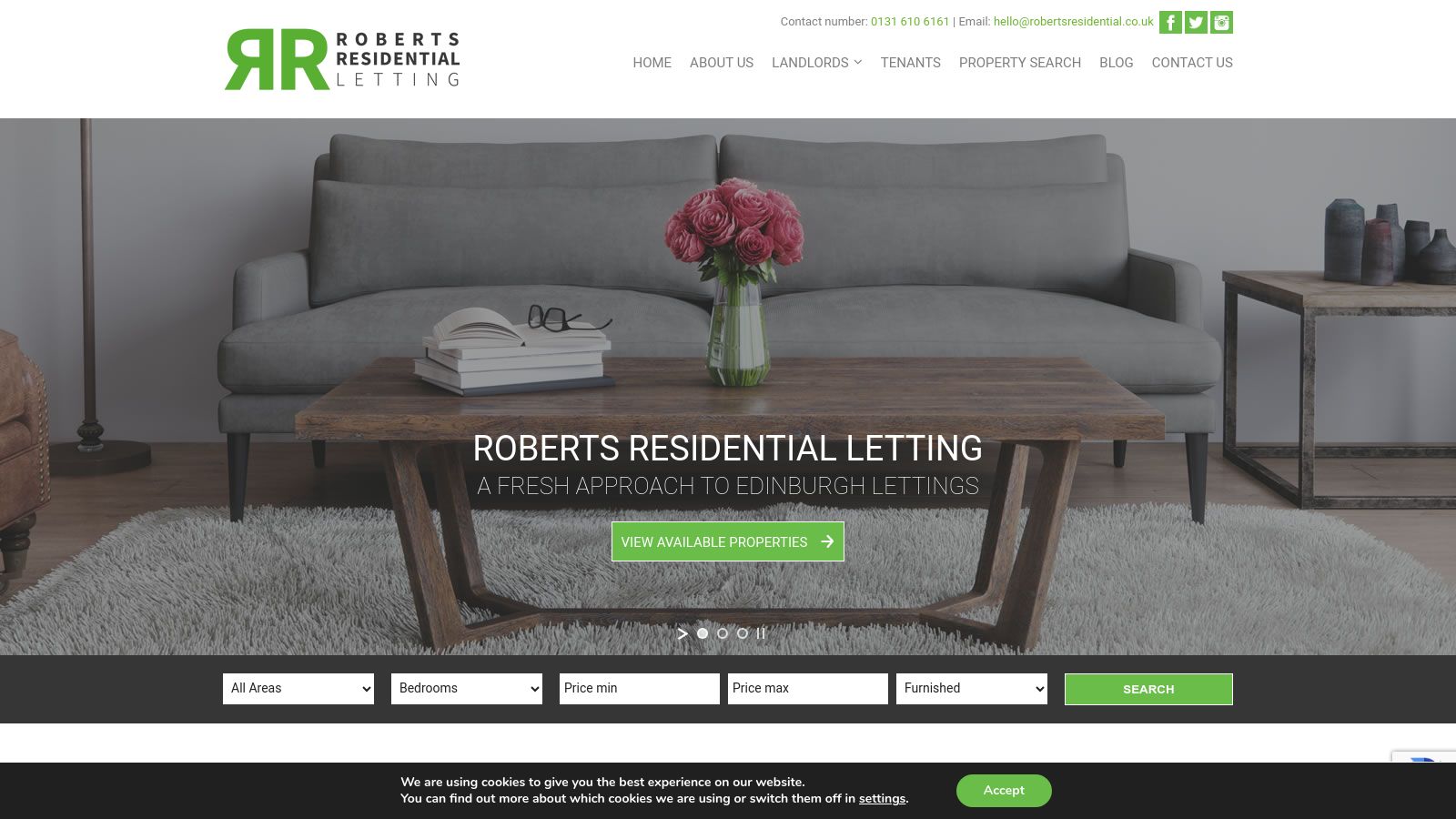 Roberts Residential page preview