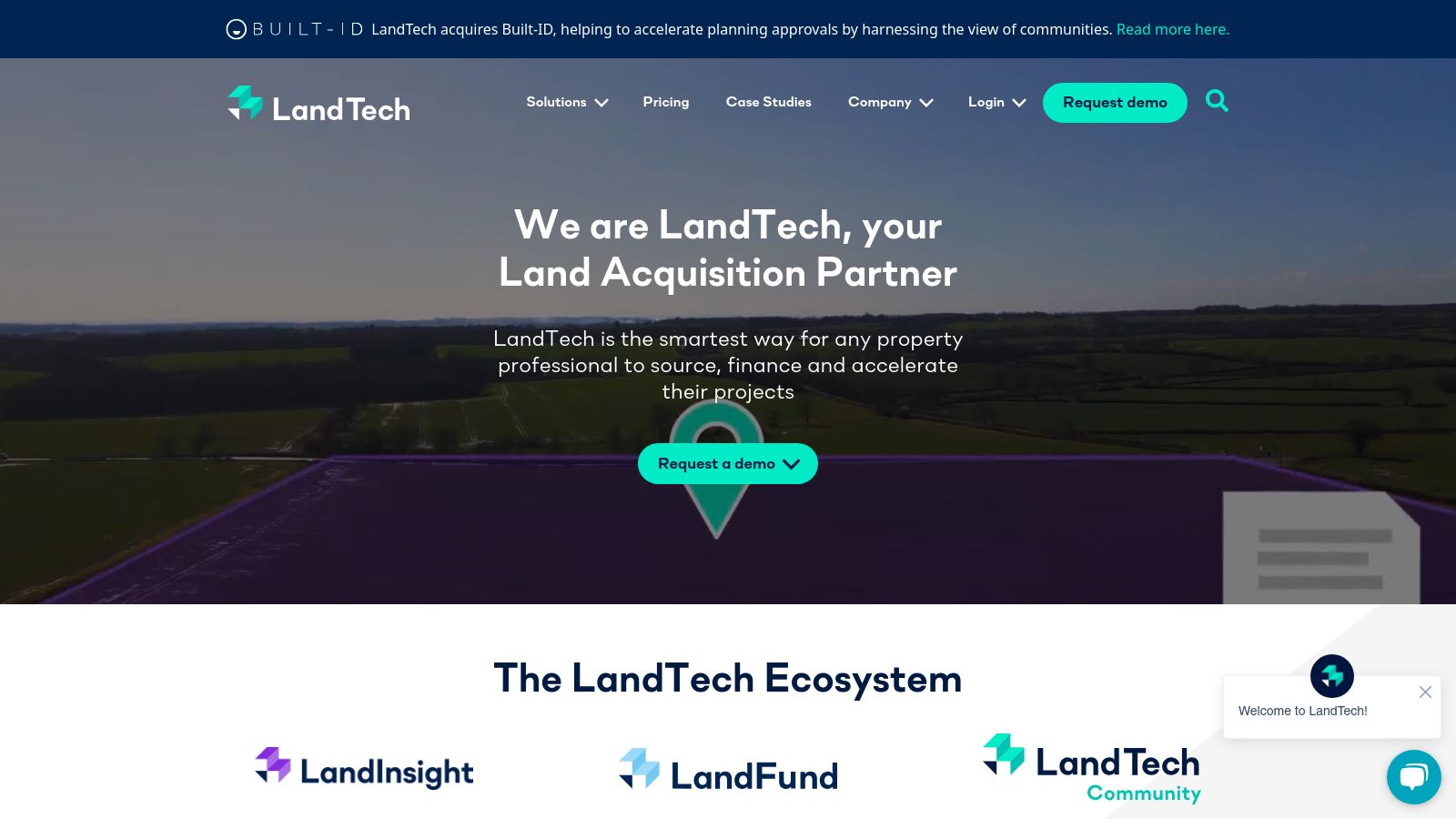 LandTech page preview