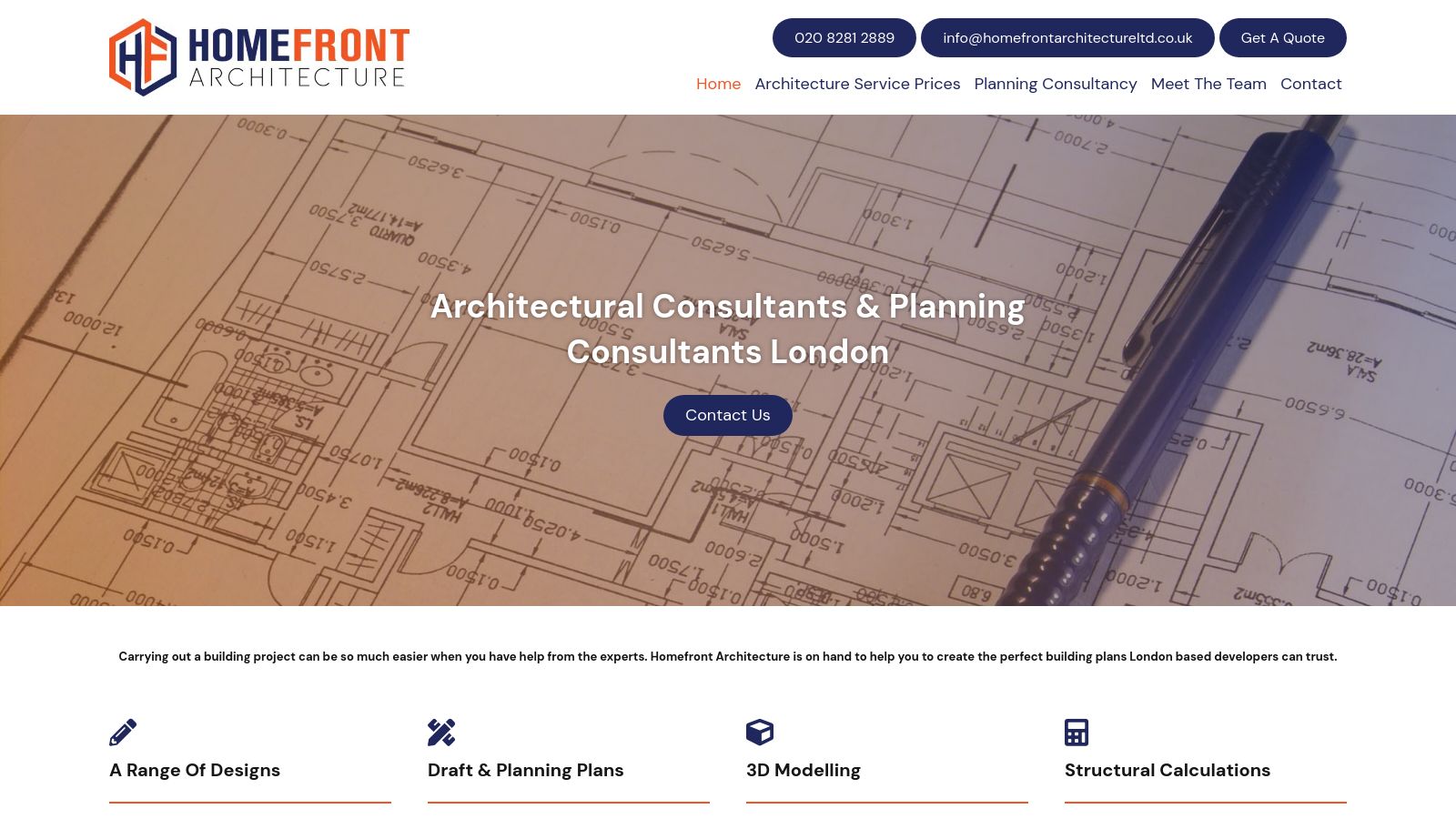 Homefront Architecture page preview