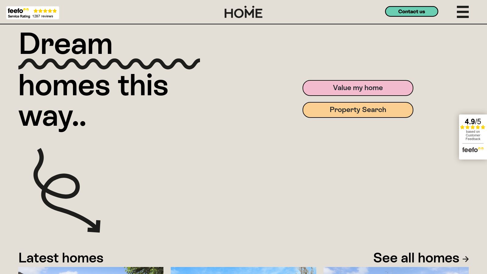 The Home Partnership page preview