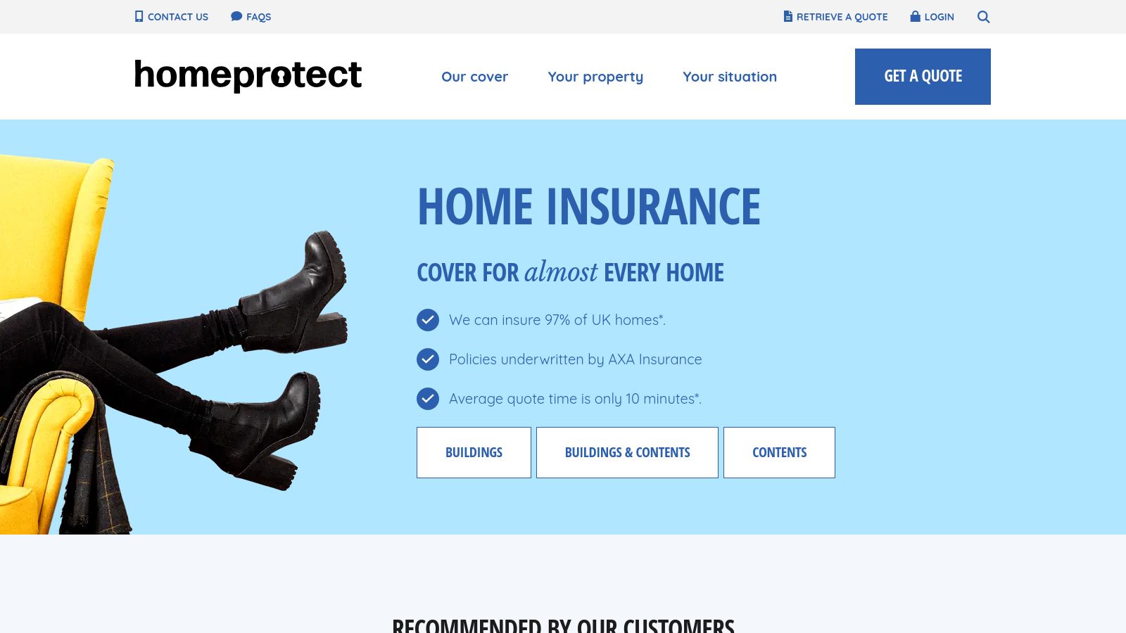Home Protect page preview