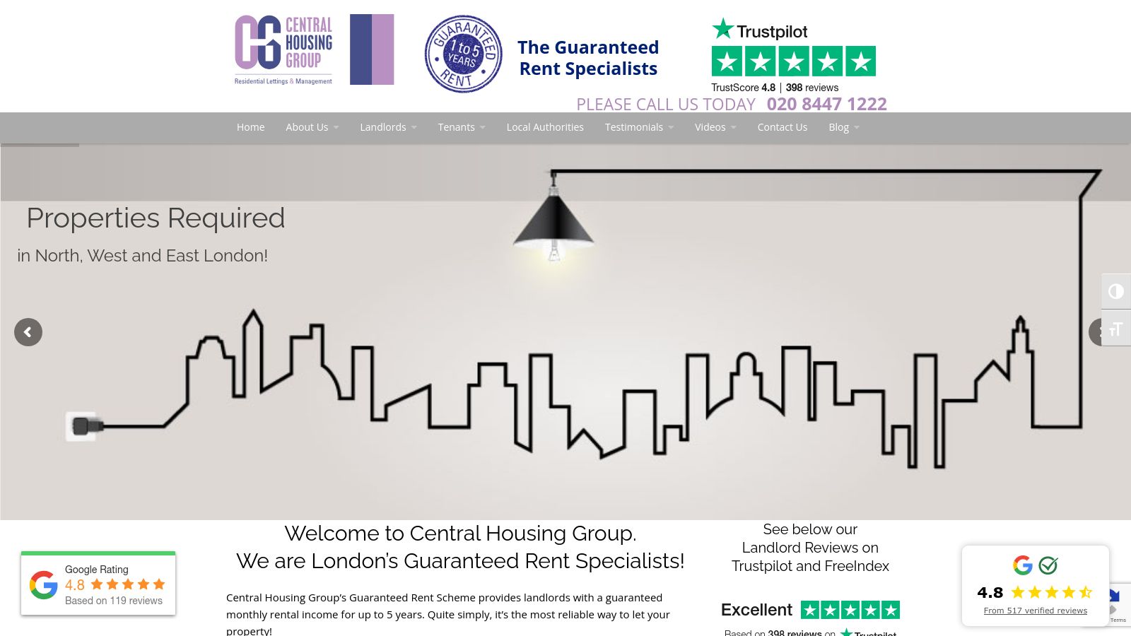 Central Housing Group page preview