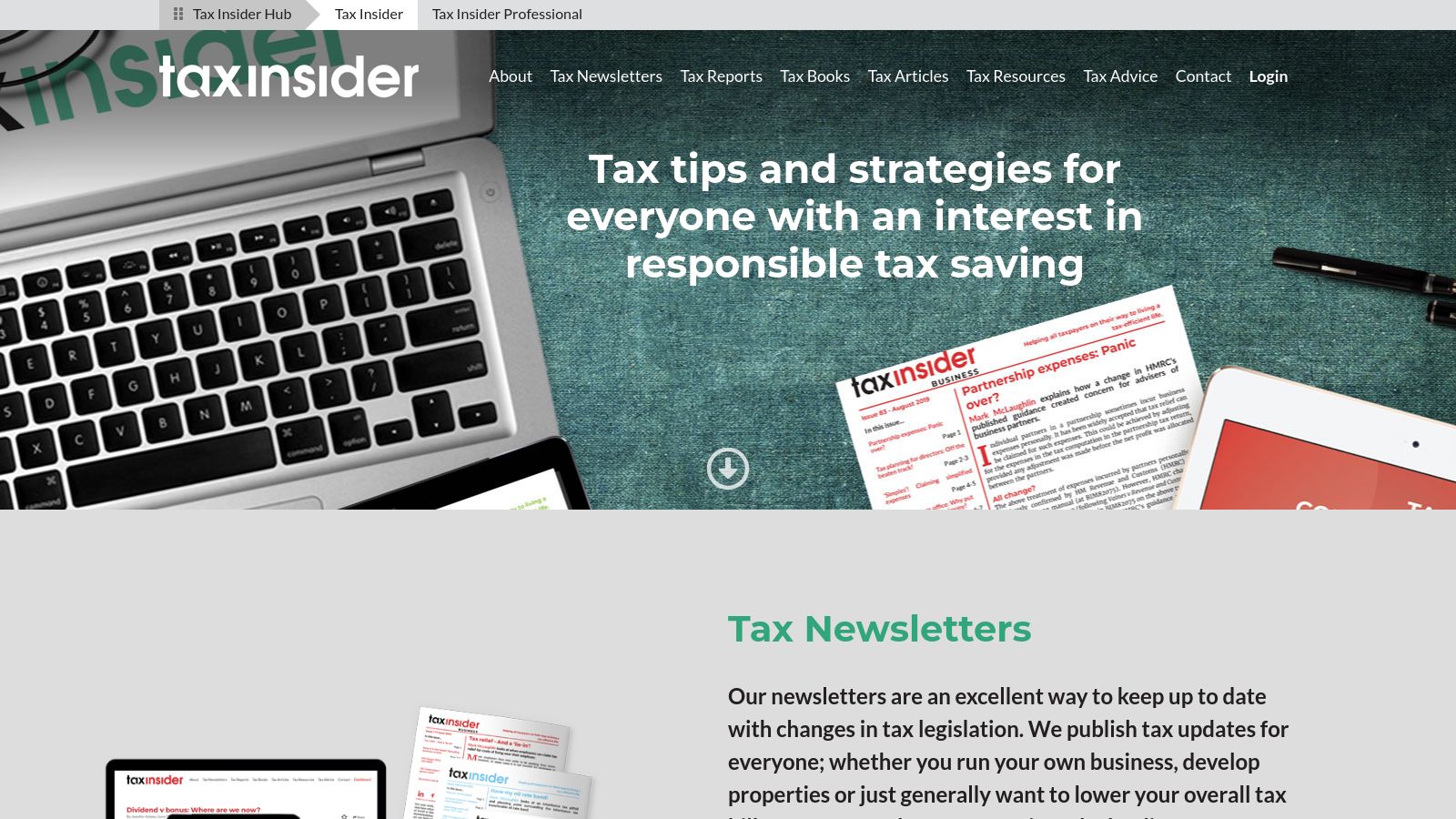 Tax Insider page preview