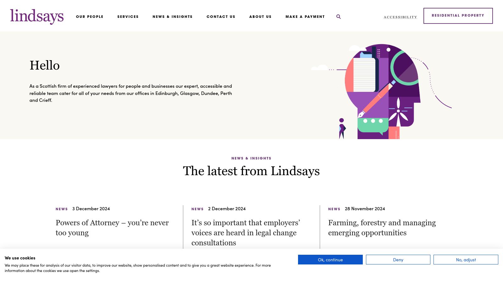 Lindsays page preview