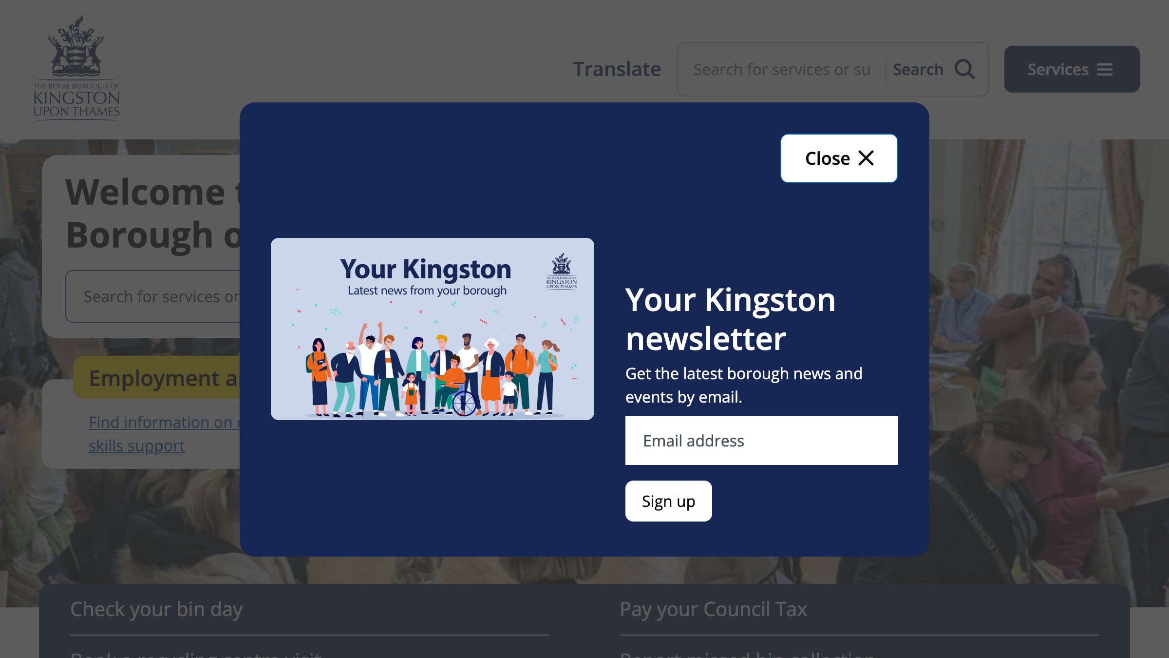Kingston upon Thames website preview