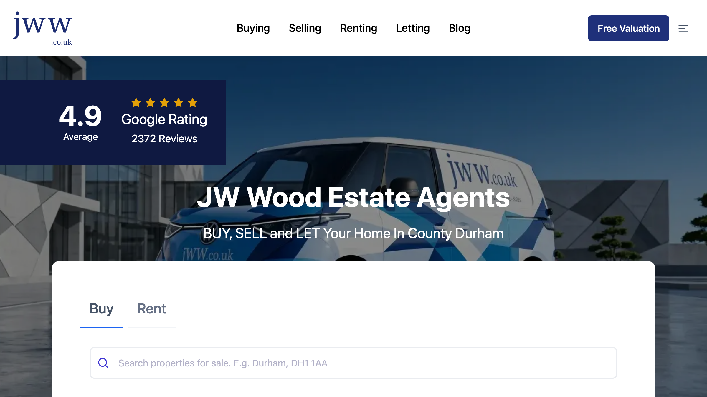 JWW Lettings page preview