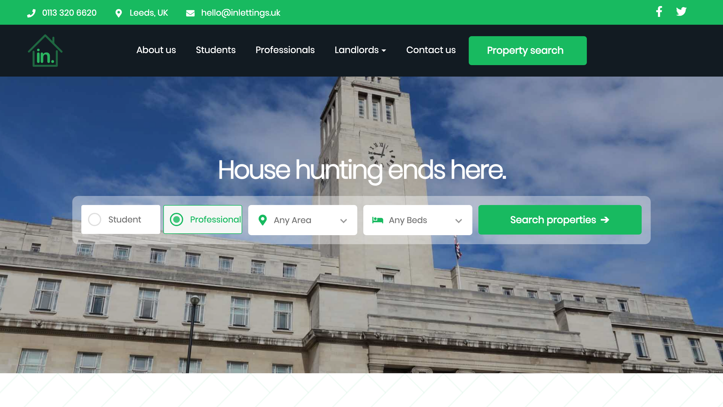 In Lettings page preview