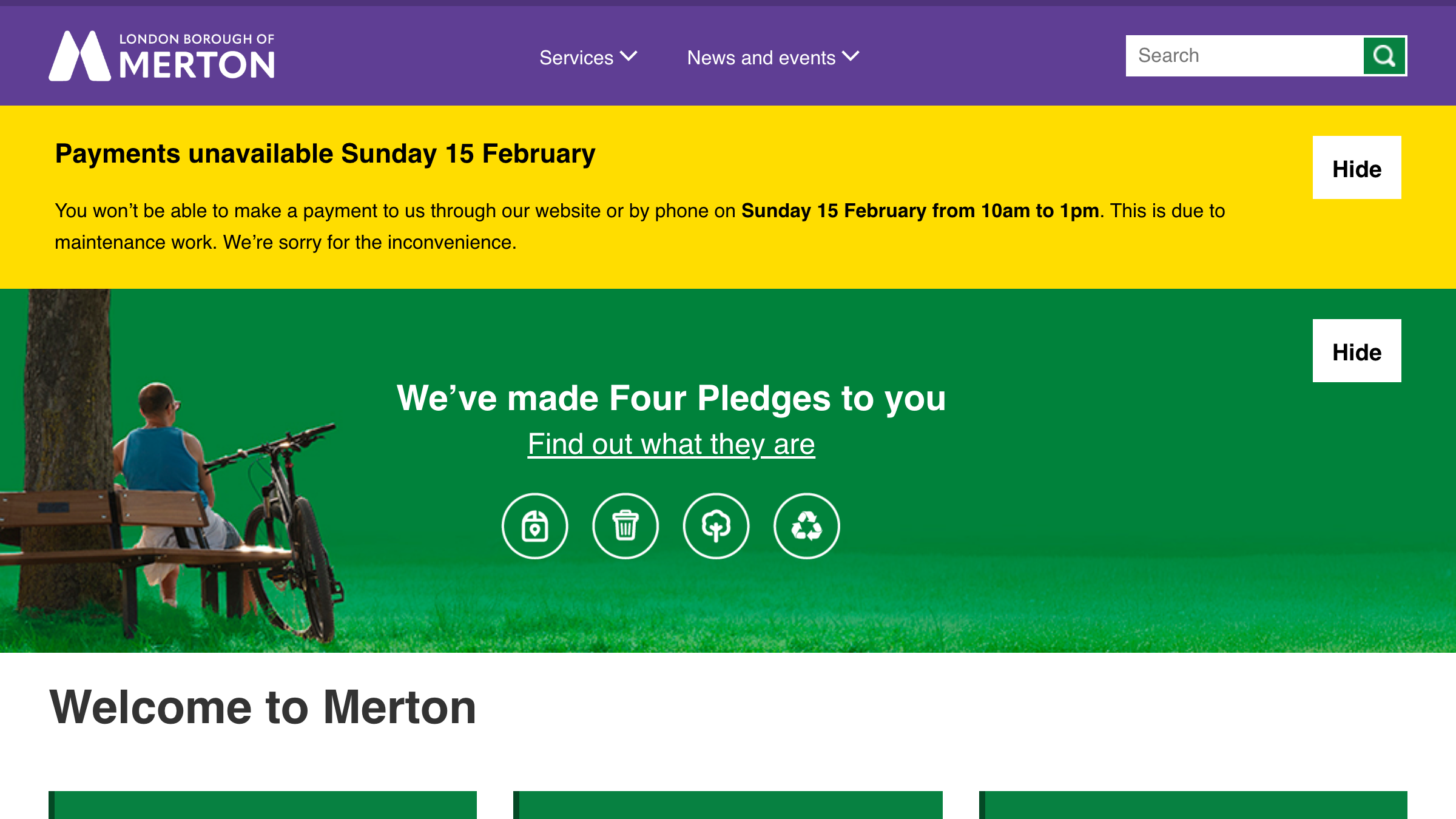Merton website preview
