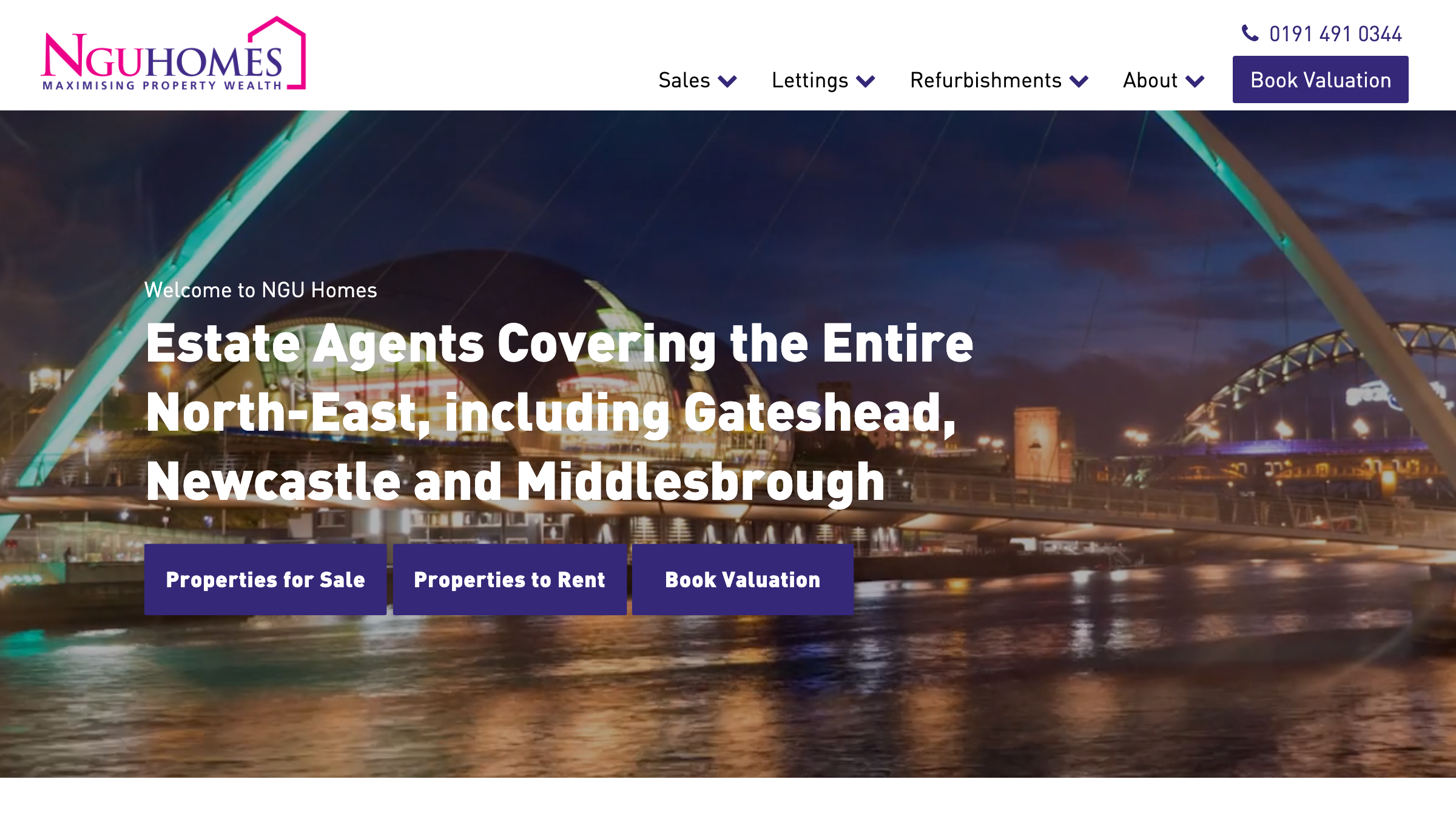 NGU Homes page preview