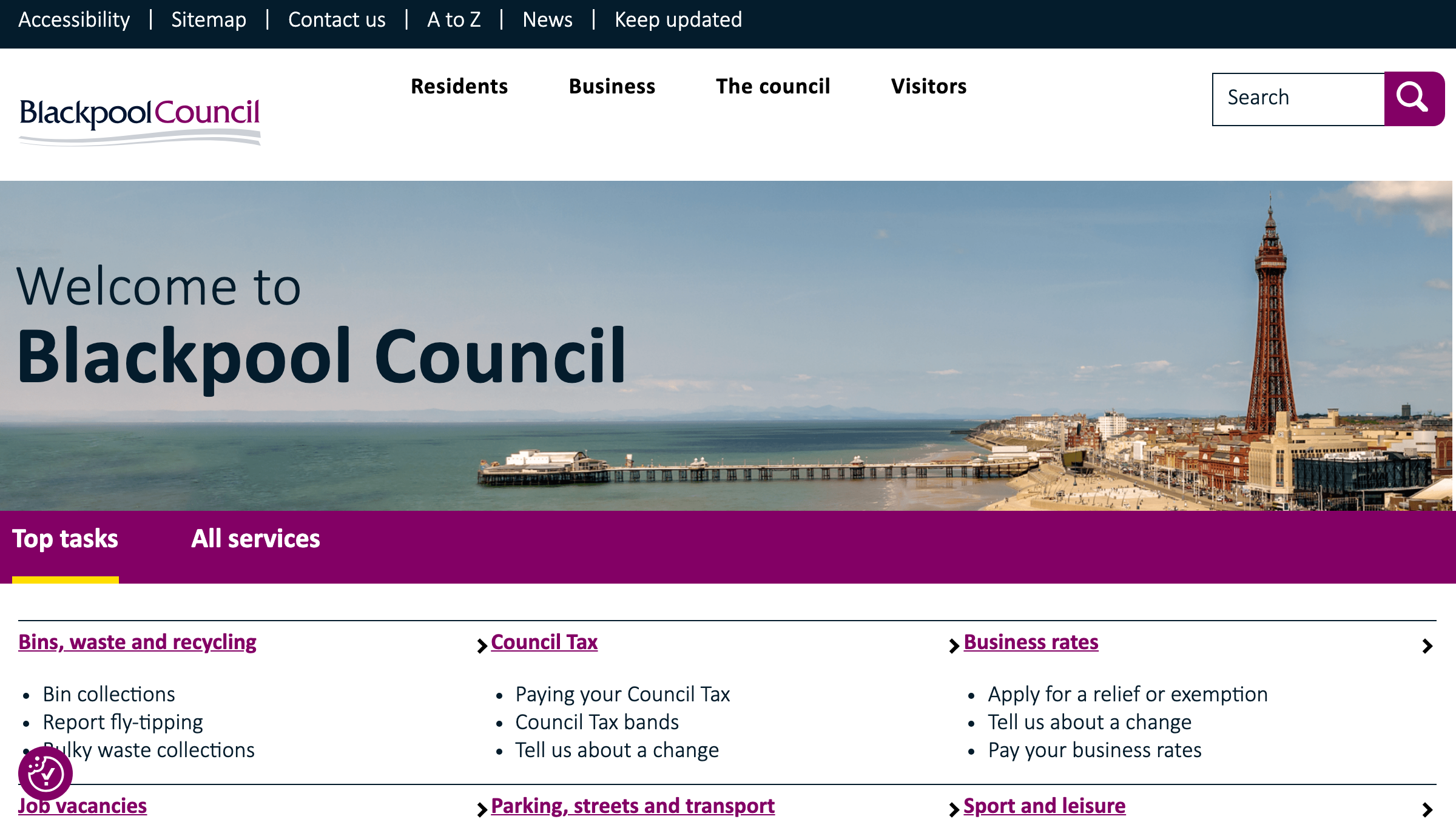 Blackpool website preview