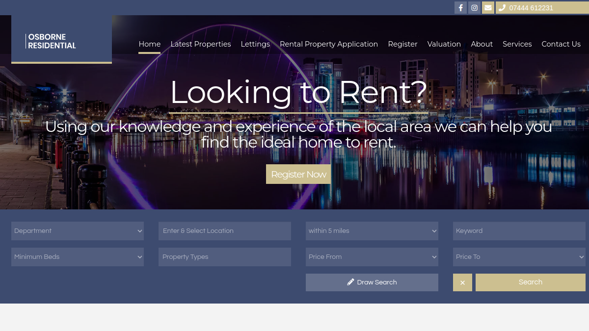 Osborne Residential page preview