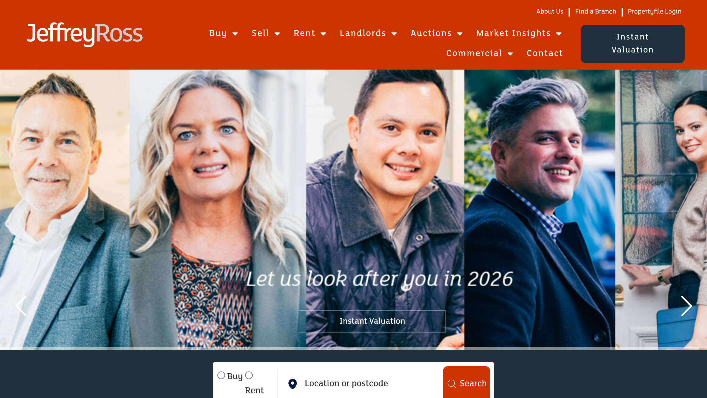 Jeffrey Ross Estate Agents page preview