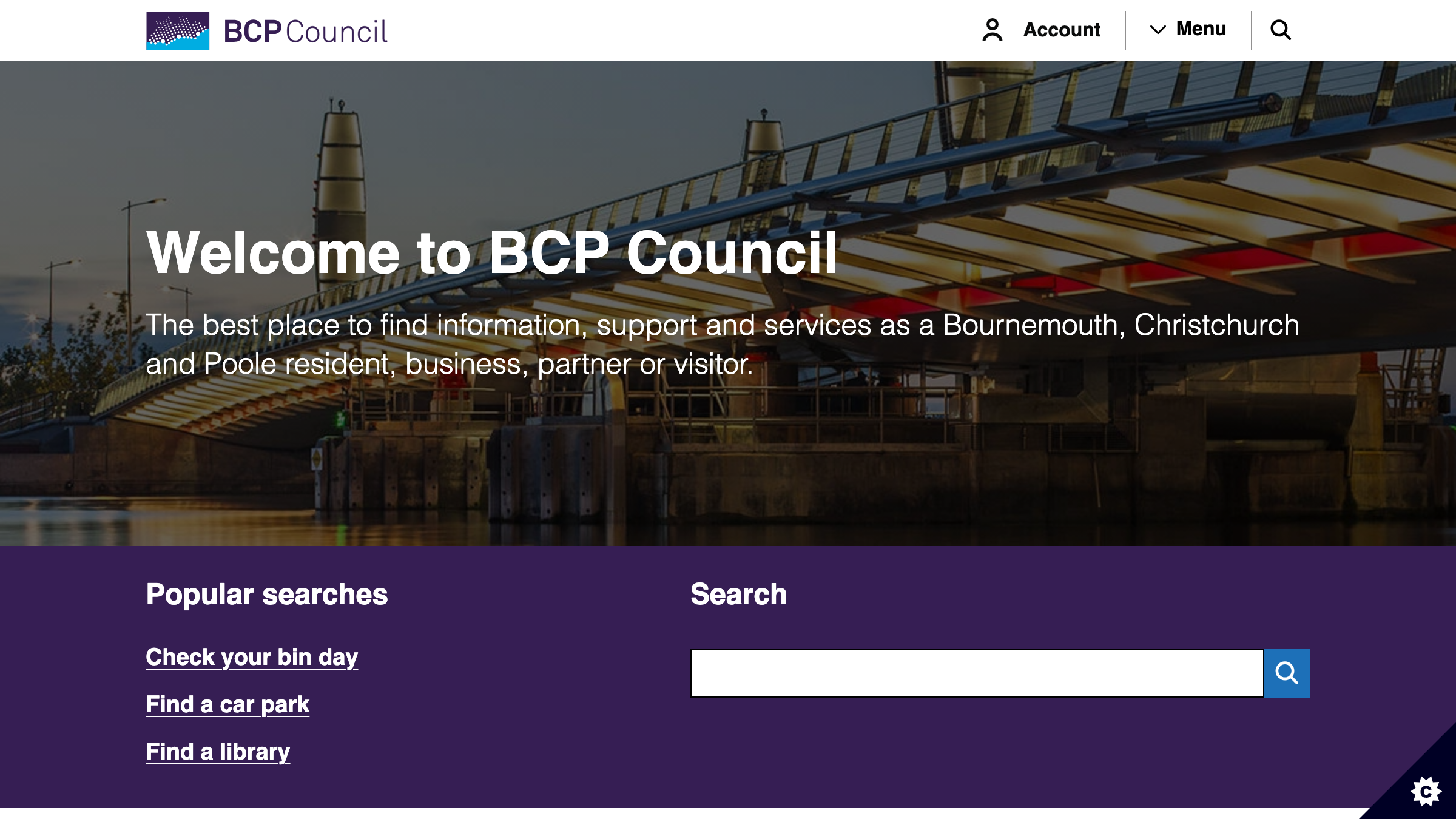 Bournemouth, Christchurch and Poole website preview