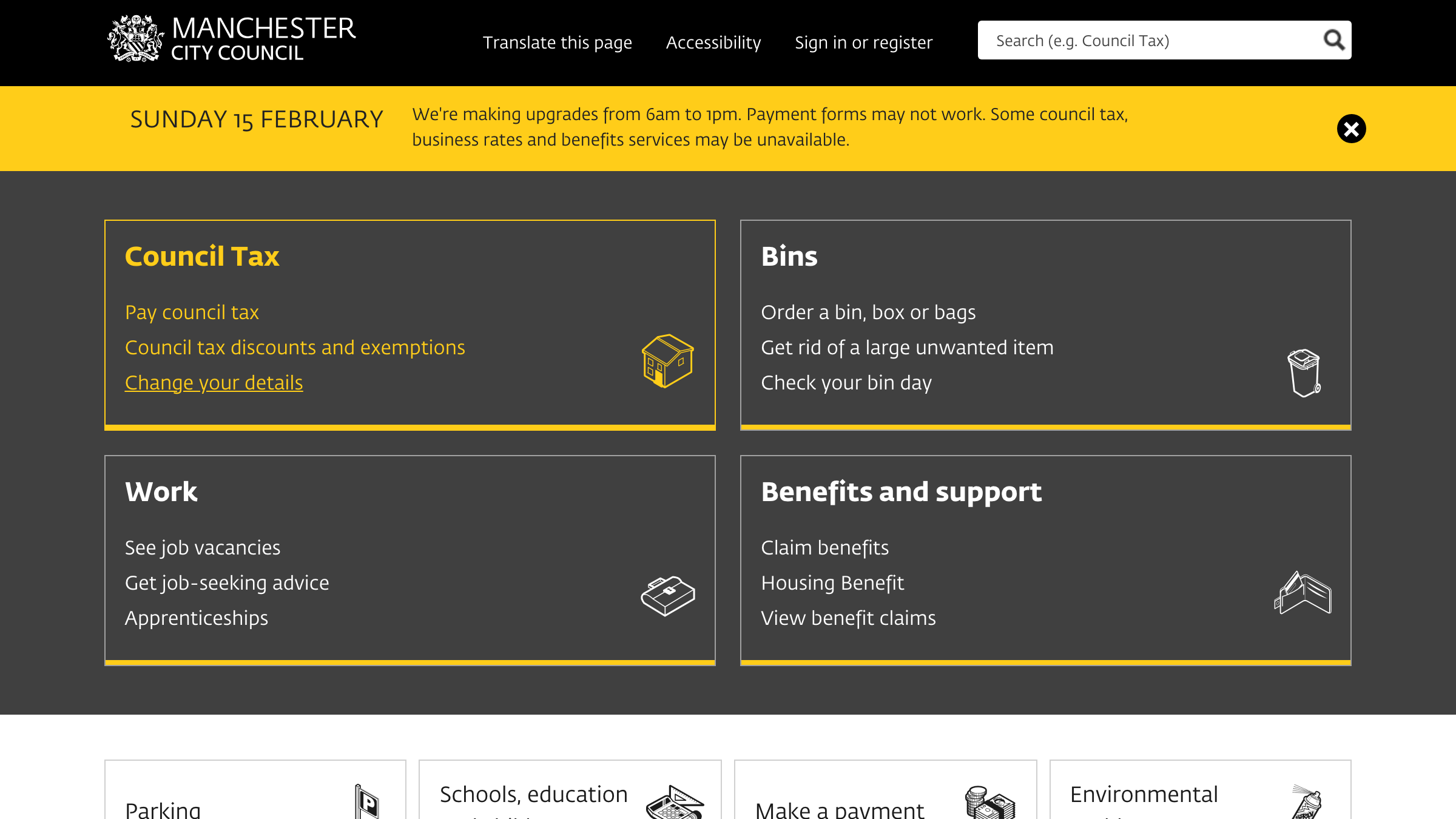 Manchester website preview