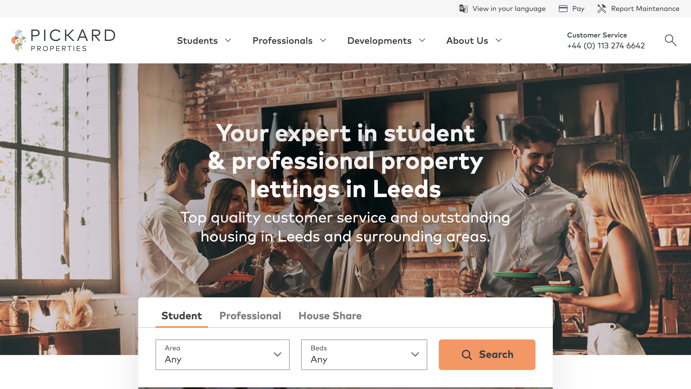 Pickard Properties page preview