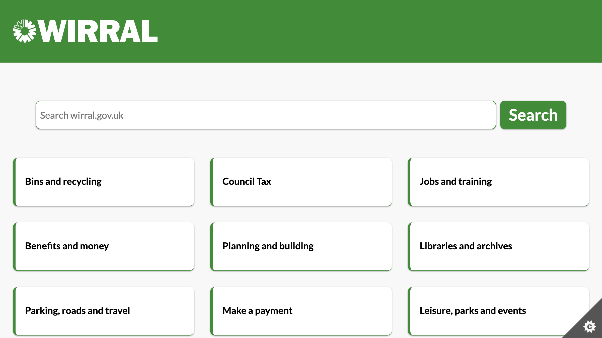 Wirral website preview