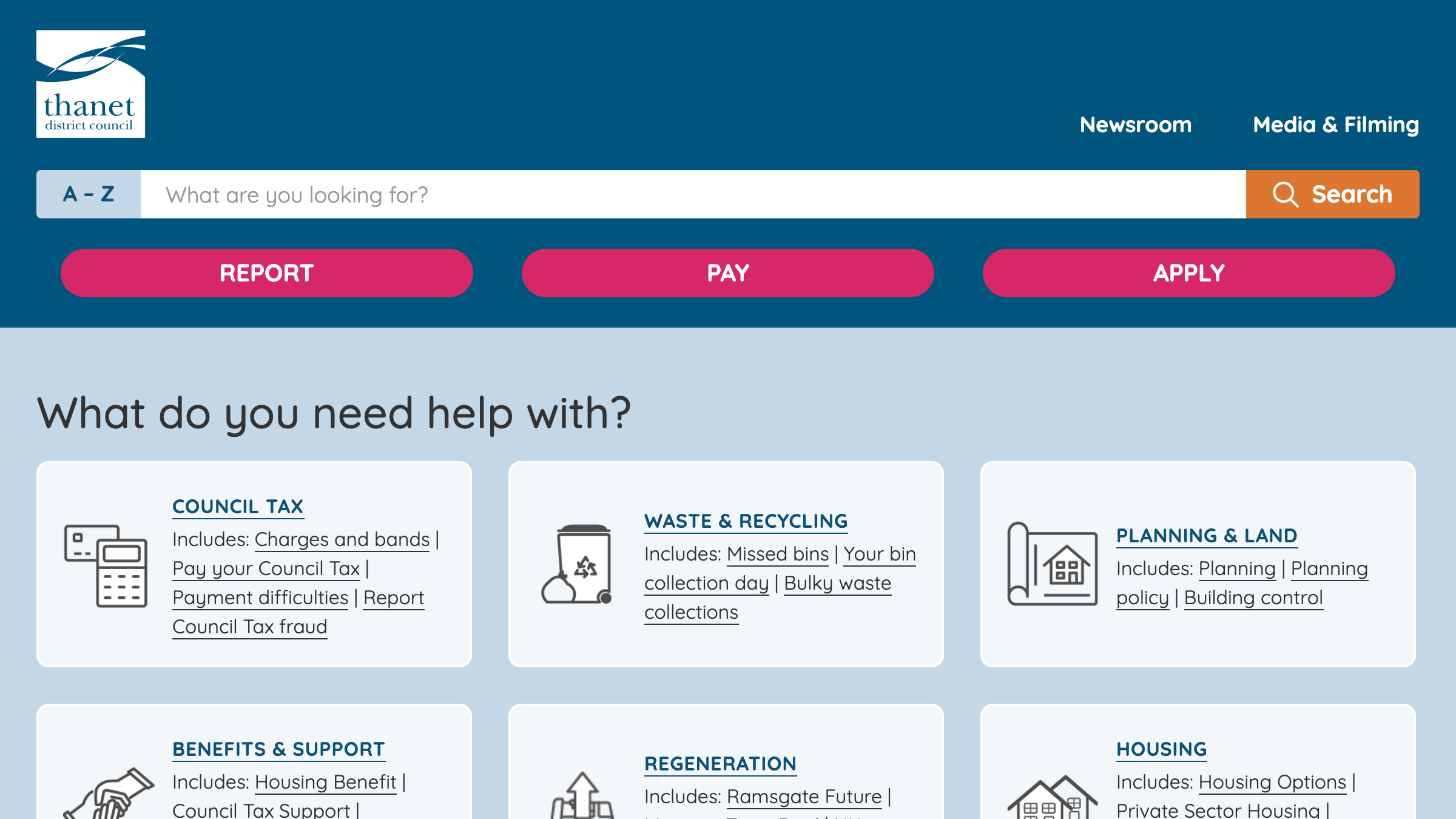 Thanet website preview