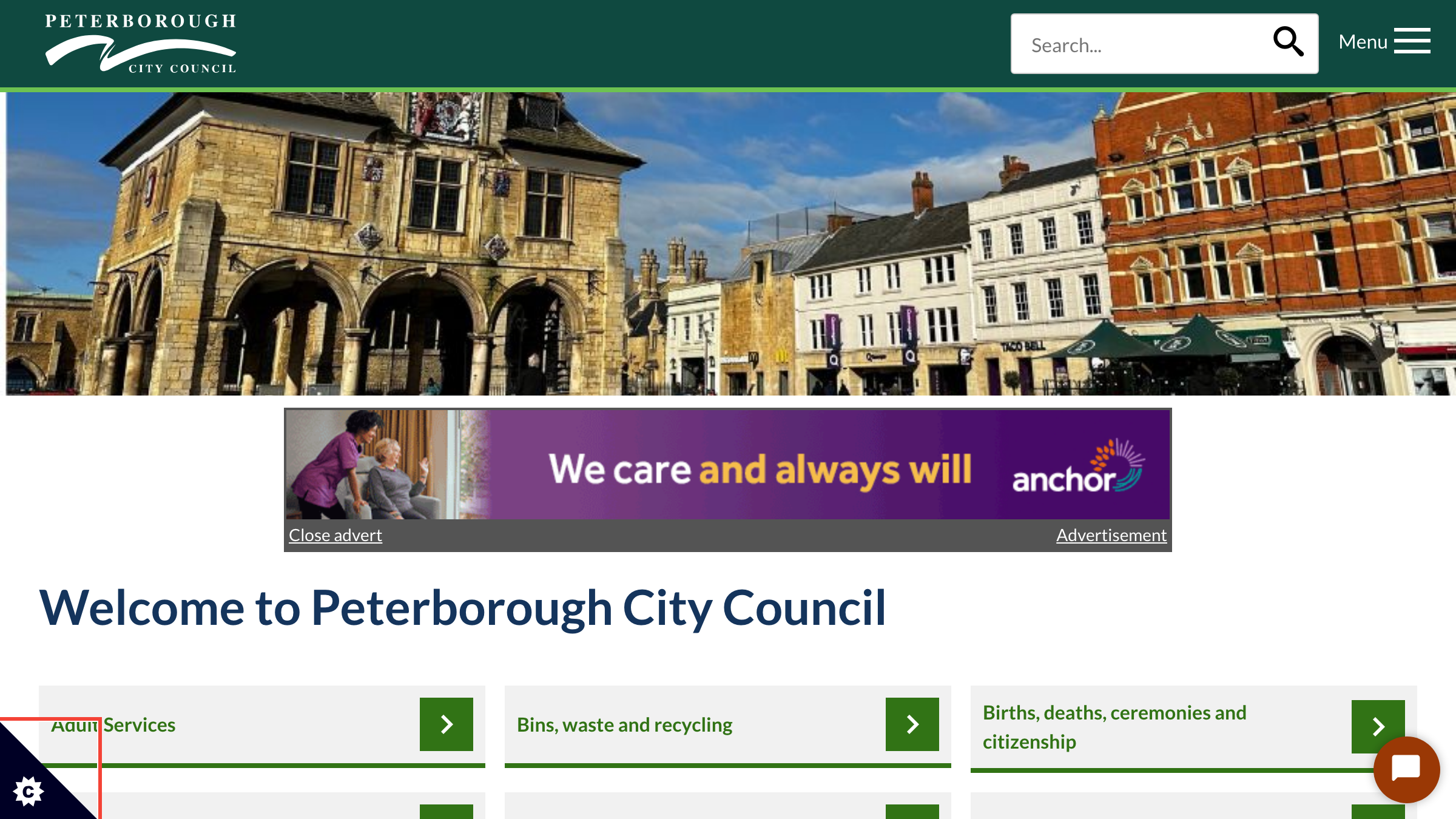 Peterborough website preview