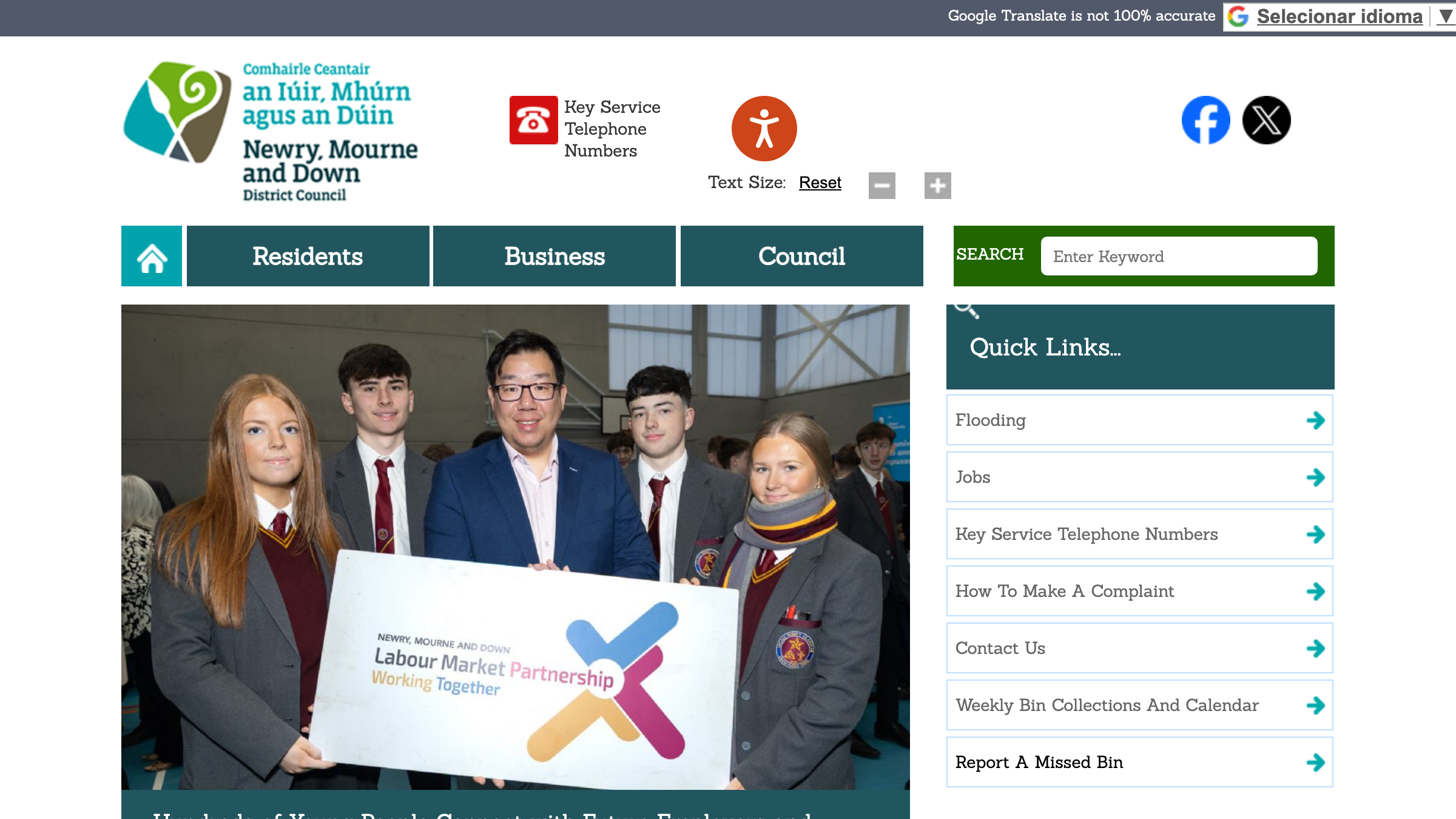 Newry, Mourne and Down website preview