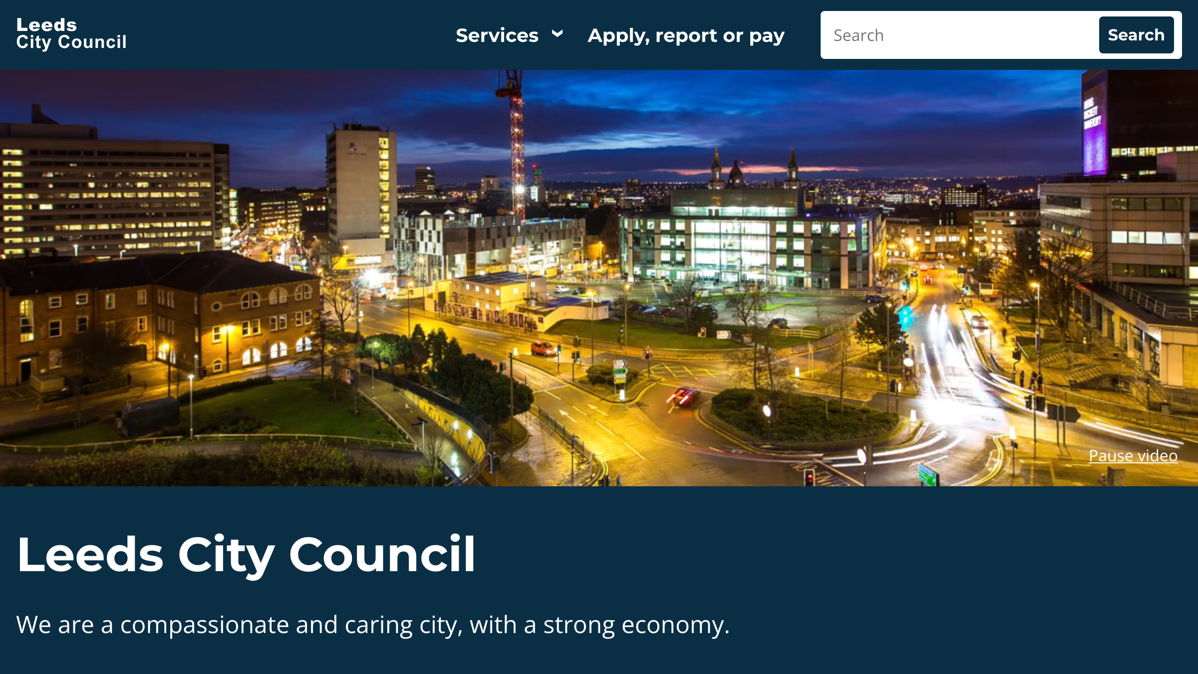 Leeds website preview