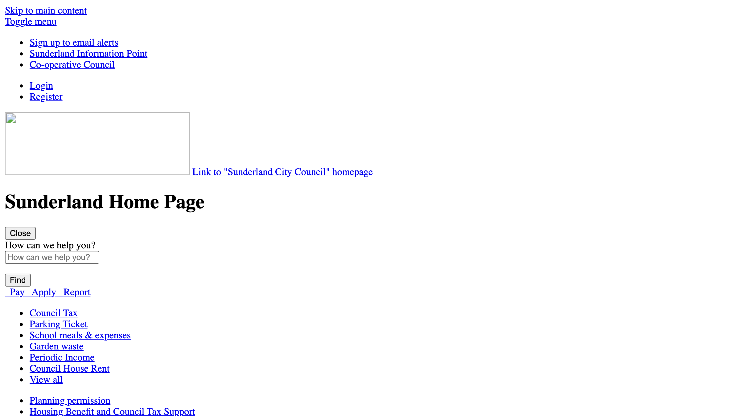 Sunderland website preview