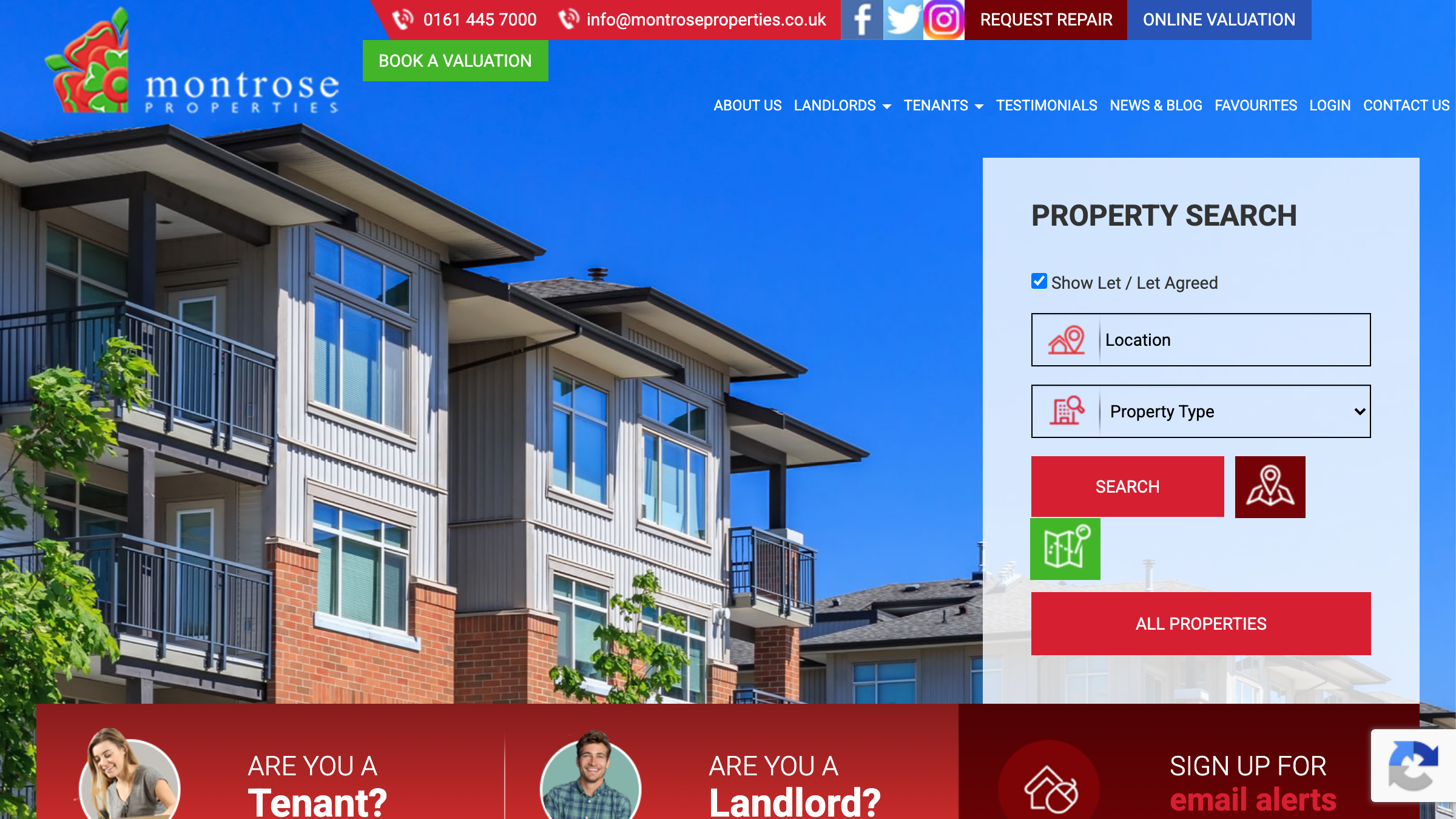 Montrose Properties page preview