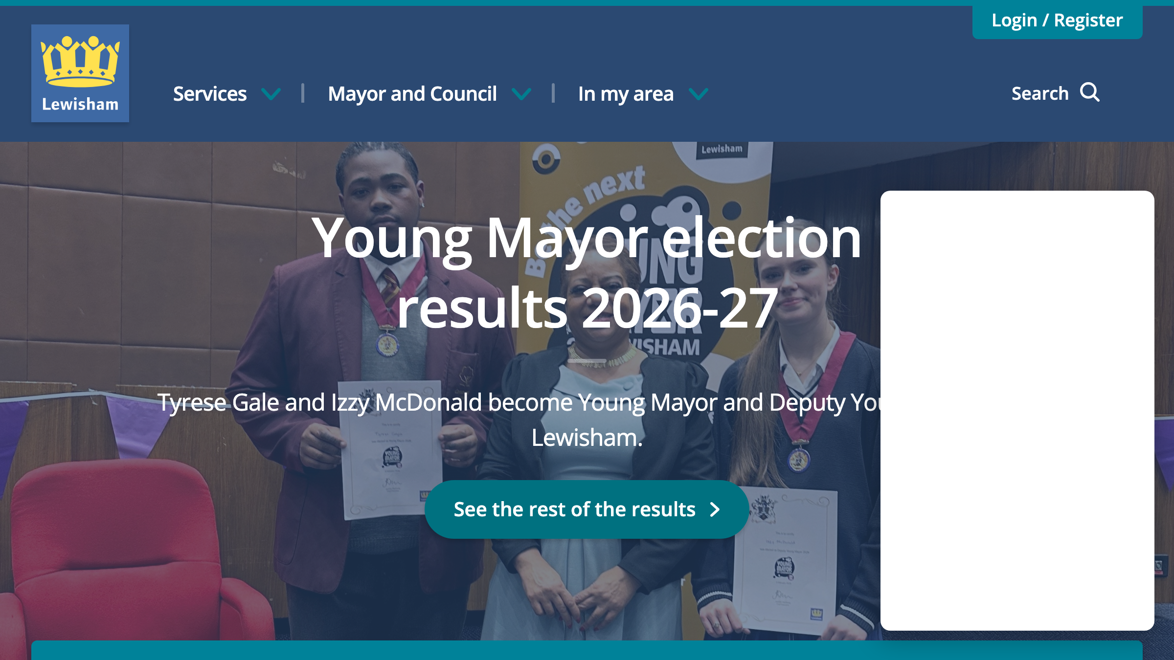 Lewisham website preview