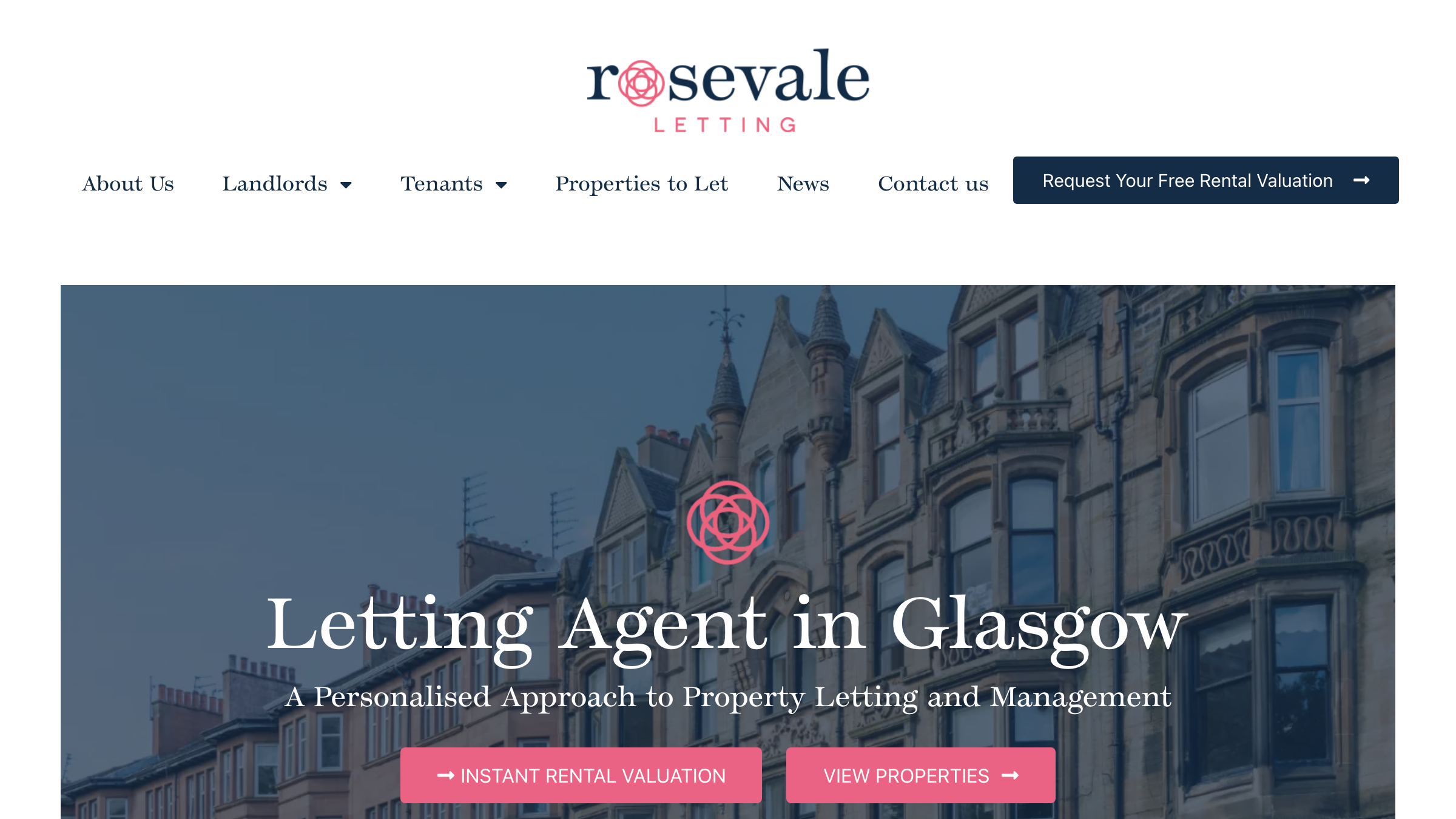 Rosevale Letting page preview