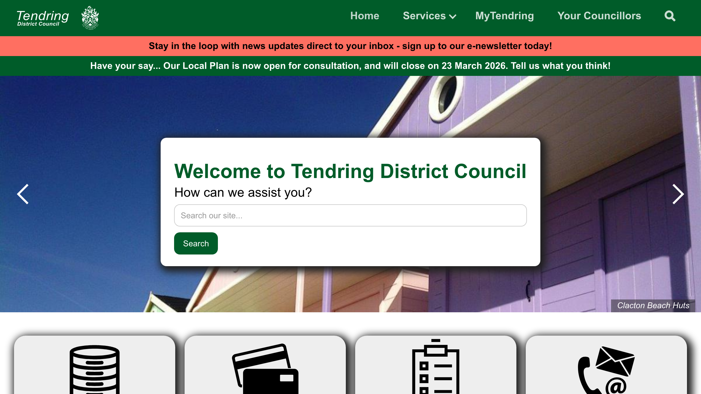 Tendring website preview